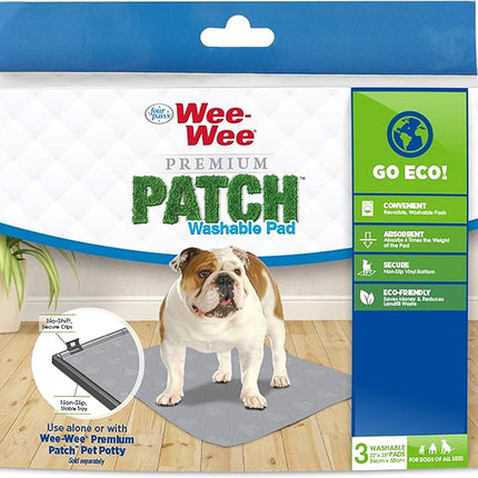 Four Paws Wee-Wee Premium Patch Reusable Pee Pad for Dogs, 3 Count Standard 22" x 23"