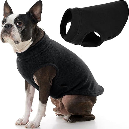 Gooby Stretch Fleece Vest Dog Sweater - Black, X-Large - Warm Pullover Super Stretchy Fleece Dog Jacket for Small to Large Dogs