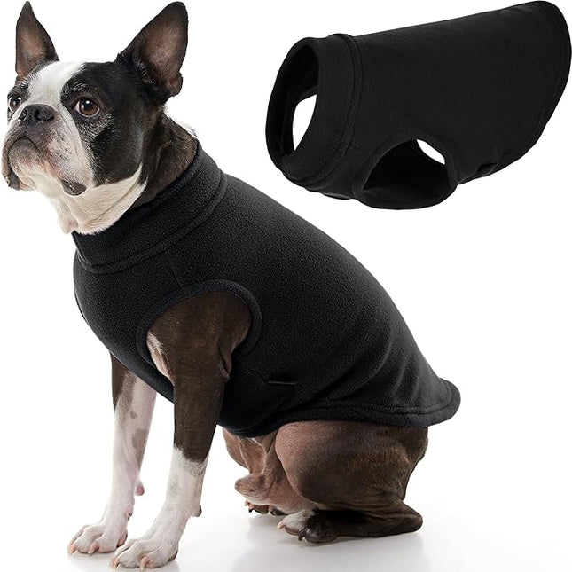Gooby Stretch Fleece Vest Dog Sweater - Black, X-Large - Warm Pullover Super Stretchy Fleece Dog Jacket for Small to Large Dogs