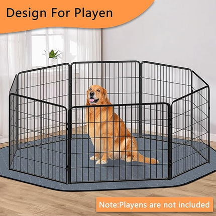 Washable Pee Pads for Dogs, 83'' Diagonal Octagon Puppy Pads, Designed for 24'' Width 8 Panels Dog Playpen, Non-Slip Whelping Pads with Super Absorbent, 2 Pack