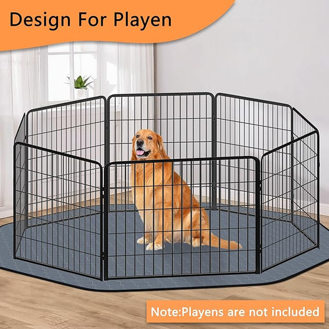 Washable Pee Pads for Dogs, 83'' Diagonal Octagon Puppy Pads, Designed for 24'' Width 8 Panels Dog Playpen, Non-Slip Whelping Pads with Super Absorbent, 2 Pack