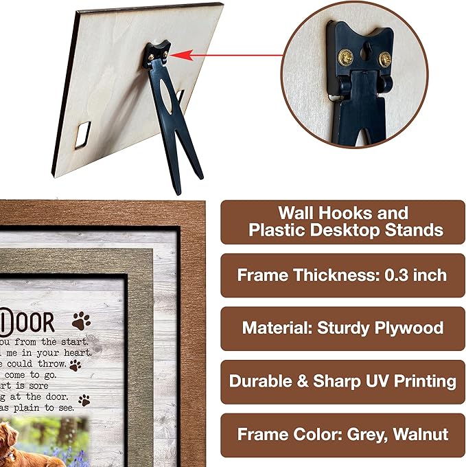 Customized Pet Memorial Picture Frame Memorial Dog Picture Loss Gift for Dog Lovers Natural Wood New Puppy Memorial Best Dog Ever Gifts In Memory of Dogs Memorial Pet Loss Sign Home Decor