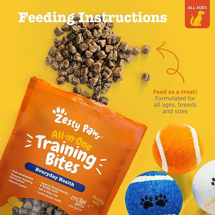 Zesty Paws Training Treats for Dogs & Puppies - Dog Treats for Training - Healthy Dog Chews for Hip, Joint & Muscle Health - for All Breeds and Ages - PB Flavor - 8oz
