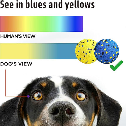 Dog Balls Tennis Ball Dog Toys for Aggressive Chewers, Floating Water Toy, Teething & Fetch Toy for Large Medium Small Dogs and Puppies (1 Ball)