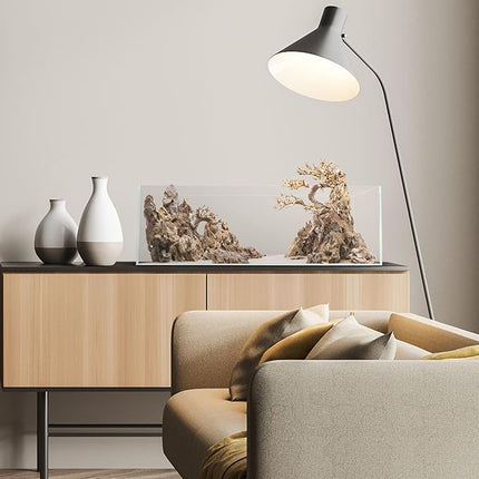 UNS Ultra Clear Rimless Tank - 21.3GAL | 81L - 35.43x11.81x11.81 | 90x30x30 CM, 8mm Glass Thickness, Leveling Mat Included - Low Iron, High Clarity Fish Tank w/ 45° Mitered Edge - [90L]