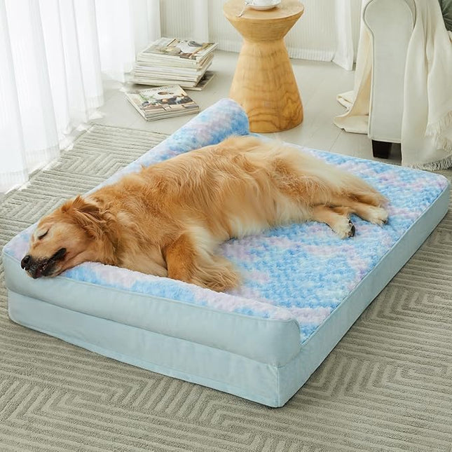 BFPETHOME Orthopedic Dog Beds for Large Dogs-Waterproof Sofa Dog Bed with Removable Washable Cover, Large Pet Bed with Waterproof Lining and Nonskid Bottom,Pet Bed for Dogs
