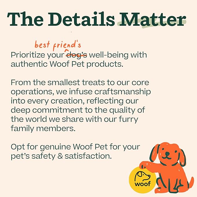 WOOF Bully Sticks Dog Treats - Chew Sticks for Dogs - Long-Lasting Dog Chew Treats - Made with Free-Range, Grass-Fed Beef - 6" Sticks - 5pk