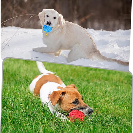 Squeaky Dog Toys for Aggressive Chewers, Indestructible Dog Balls for Aggressive Chewers, Squeaky Balls for Dogs, Interactive Toys for Large Dogs, Funny Heavy Duty Ball