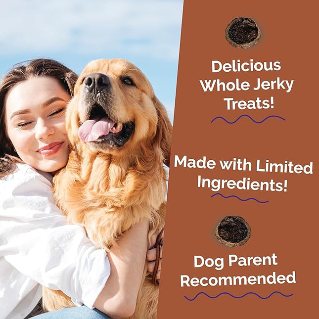 Fruitables Whole Jerky Bites, Grilled Bison & Apple Dog Treats, Healthy Dog Treats, Limited Ingredients, No Corn, Wheat, or Soy, Puppy Essentials, 5oz
