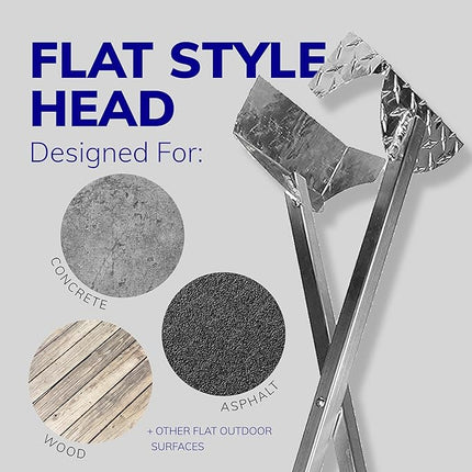 ActiveDogs Pooper Scooper for Large Dogs – Heavy-Duty Dog Pooper Scooper for Yard – Flat-Style Welded Aluminum Dog Poop Rake and Scoop with Solid Bolt System – Made in The USA