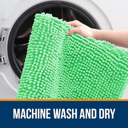 OLANLY Bathroom Rugs 44x24, Extra Soft Absorbent Chenille Bath Rugs, Rubber Backing Quick Dry, Machine Washable Bath Mats for Bathroom Floor, Tub and Shower, Home Decor Accessories, Mint Green