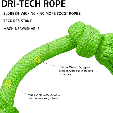 Playology Dog Toys | Dri-Tech Rope Toy Tug of War Rope for Aggressive Chewers | Jumbo Sweet Potato Scented Toy - Easy to Clean and Made from Non Toxic Materials