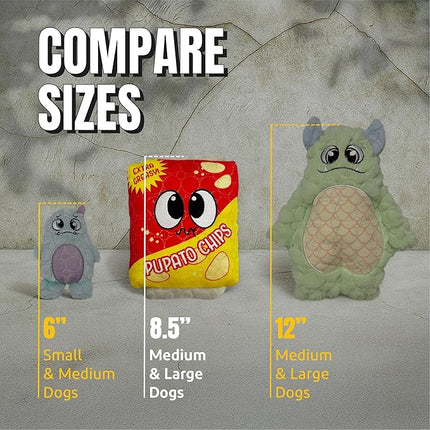 Bite Force Dog Toy - Wagging Wafers Squeaky Treat Dog Toy Kevlar-Reinforced for Aggressive Chewers- red and Yellow.