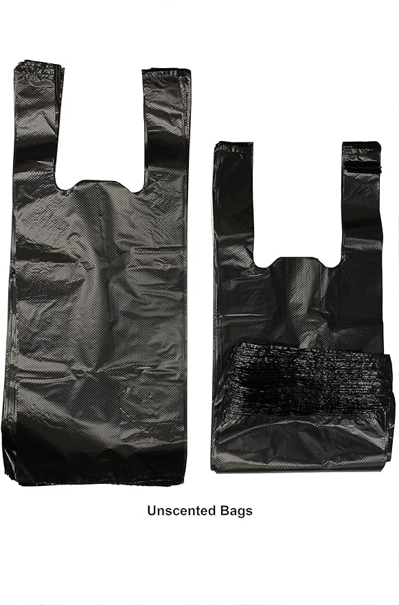 Easy Open & Easy tie-Handle 15" Long, Strong Leak-Proof Poop Bags, Dog Waste Bags, Made in USA (not on Rolls)