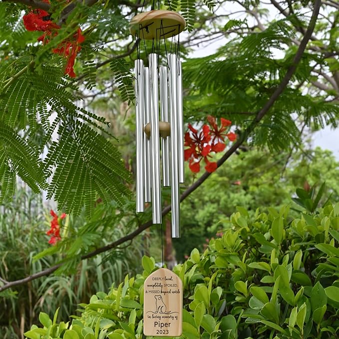 Dog Memorial Gifts, Jocidea Personalized Pet Memorial Wind Chime, Loss of Dog Sympathy Gift, Pet Remembrance Gifts, in Memory of Dog Cat, Loss of Pet - Deeply Loved
