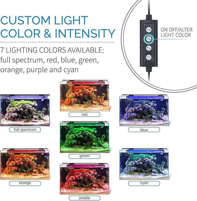 hygger Advanced LED Aquarium Light with Timer, 24/7 Lighting Cycle & DIY Mode, Full Spectrum Fish Tank Light for 24-30 in Freshwater Planted Tank