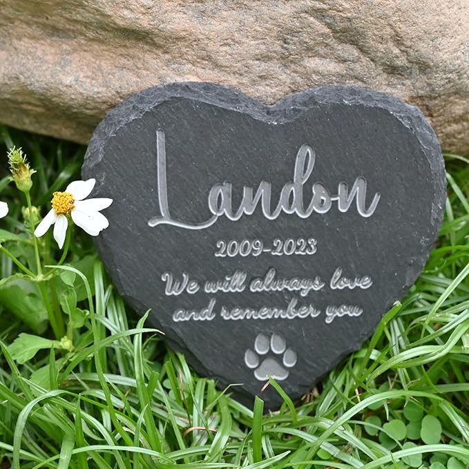 Personalized Memorial Stones, Pet Memorial Gifts, Dog Memorial Gifts for Loss of Dog, Loss of Cat Sympathy Gift, Gifts for Loss of Pet, Dog Remembrance Gift, 4''×4''/10×10cm
