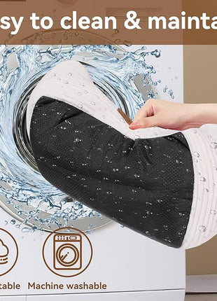 Cat Dog Bed for Pets, Rectangle Pet Bed Gift for Puppy and Kitten, Machine Washable Calming Fluffy Pet Couch Sofa for Indoor Outdoor, Portable Soft Cat Bed with Non-Slip Bottom (Small, Cream)