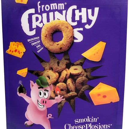 Fromm Crunchy Os Smokin' CheesePlosions Dog Treats - Premium Crunchy Dog Treats - Pork Recipe - 6 oz