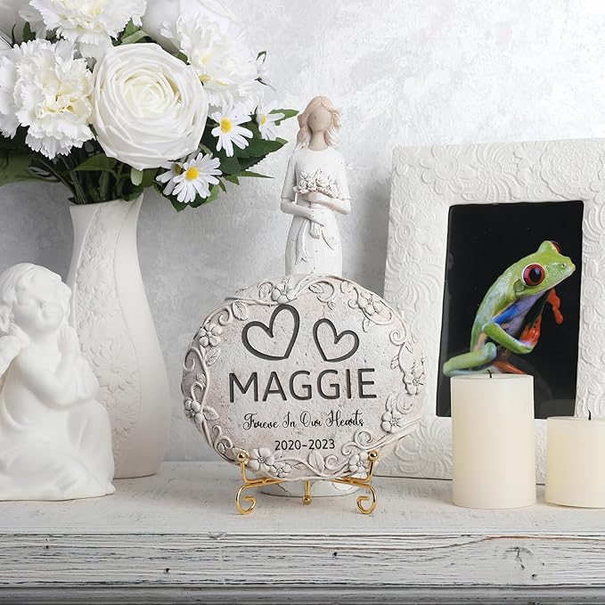 20 Personalized Frog Memorial Stone Designs – Outdoor Weatherproof Pet Memorial Stones for Headstones, Tombstones, Gravestones, and Grave Markers – Memorial Gifts for The Loss of a Frog