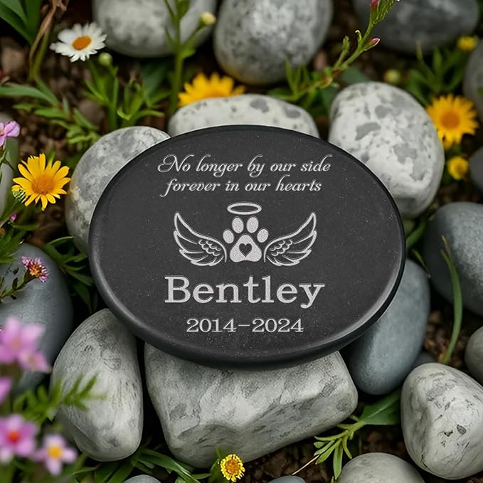 Personalized Pet Memorial Stone, Dog Memorial Stone, in Memory of Pet Gifts, Cat Sympathy Gifts, Dog Memorial Gifts, Pet Memorial Stones, Remembrance Gift for Loss of Pet