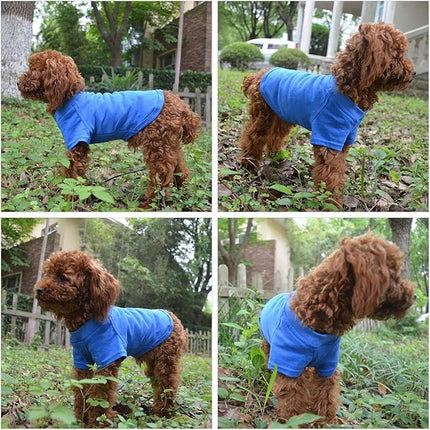 Lovelonglong Pet Clothing Dog Costumes Basic Blank T-Shirt Tee Shirts for Large Dogs Blue XXXXL