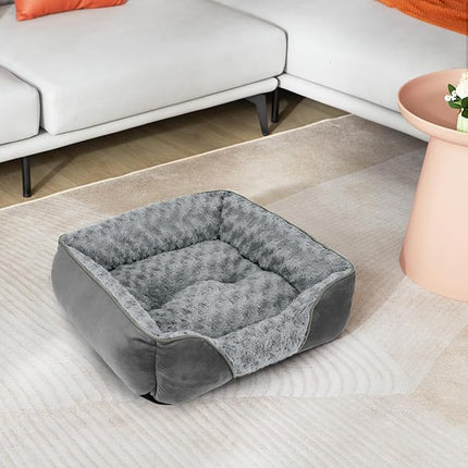 INVENHO X-Large Dog Bed Rectangle Washable Orthopedic Soft Calming Sleeping Durable Pet Cuddler with Anti-Slip Bottom