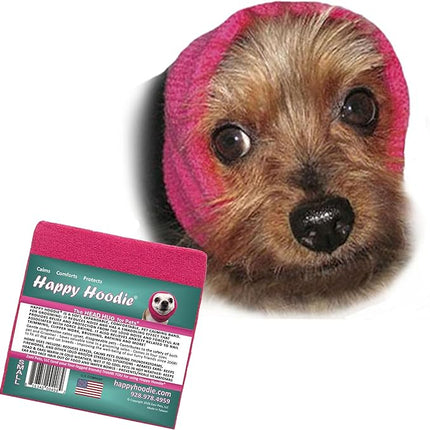 Happy Hoodie The Original Dog & Cat Calming Band - American Brand - Anxiety Relief/Noise Protection-Grooming-Thunder-Fireworks (Small, Pink) - Since 2008