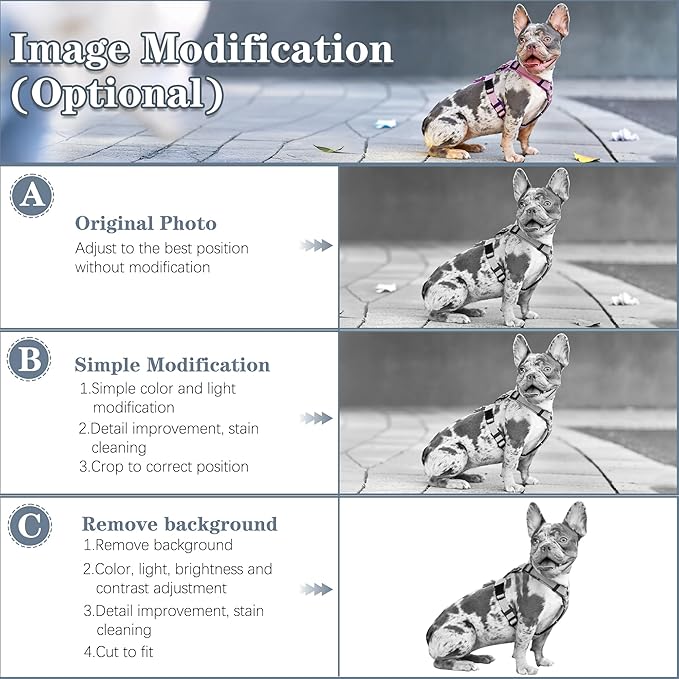 Pet Memorial Stone with Photo, Dog Memorial Gifts for Loss of Dog, Personalized Pet Memorial Gifts, Pet Loss Gift - in Memory of Pet（Square）