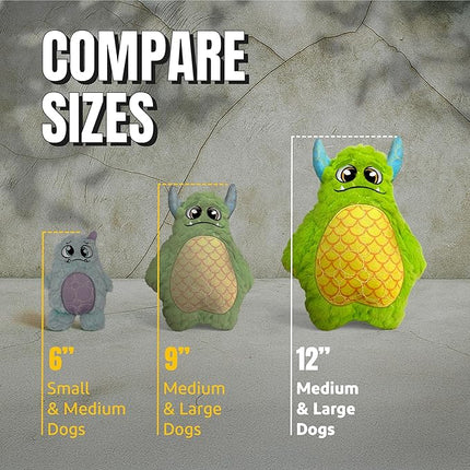 Bite Force Dog Toy - Large Durable & Strong Plush Green Monster Dog Toy, Kevlar-Reinforced for Aggressive Chewers