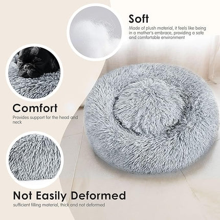Dog Beds Large Sized Dog and Cats, 32in Pet Beds for Large Pet, Washable Indestructible Extra Large (Light Grey)