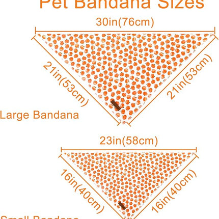 Halloween Pumpkin Dog Bandana, Halloween Triangle Bid Scarf with Pumpkin Pattern, Cotton Pet Kerchief for Girl Boy Dogs or Cats, Cute Puppy Bandana Fancy for Dogs