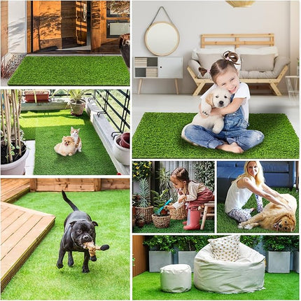 Artificial Grass, 26”x51'' Dog Pee Pads, Professional Dog Potty Training Rug, Grass Mat with Drainage Holes, Pet Turf Indoor Outdoor Flooring Fake Grass Doormat-Easy to Clean (26"x51")