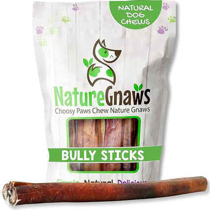 Nature Gnaws Extra Large Bully Sticks for Dogs 11-12" (3 Count) - Thick Long Lasting for Aggressive Chewers and Heavy Chewers - Natural Beef Dog Chew Bones