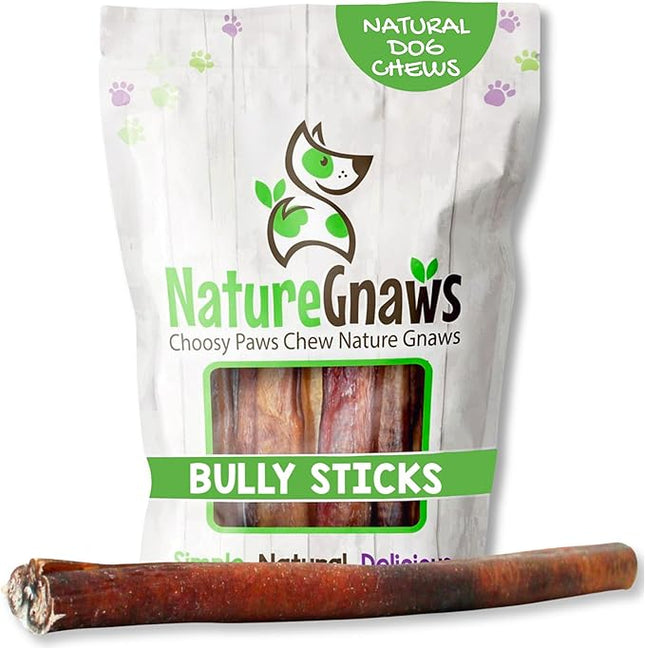 Nature Gnaws Extra Large Bully Sticks for Dogs 11-12" (3 Count) - Thick Long Lasting for Aggressive Chewers and Heavy Chewers - Natural Beef Dog Chew Bones