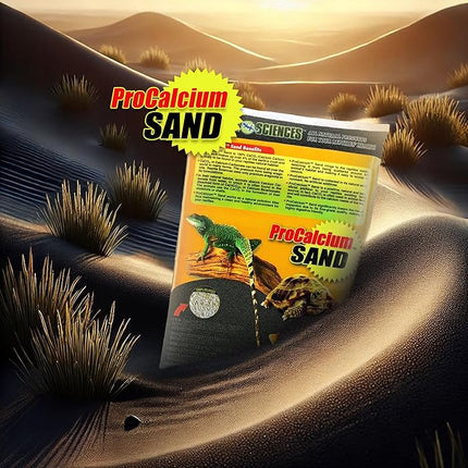 Black Pro-Calcium Terrarium Sand - 10 lbs - Natural Substrate for Reptile Habitats & Aquariums, Silica-Free & Mineral-Rich