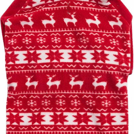Blueberry Pet Dog Christmas Sweater - Warm & Soft Ugly Reindeer & Snowflake Fleece Jacket, Back Length 18" - Award-Winning Dog Sweater, America's Best Petcare Brands 2022 & 2021