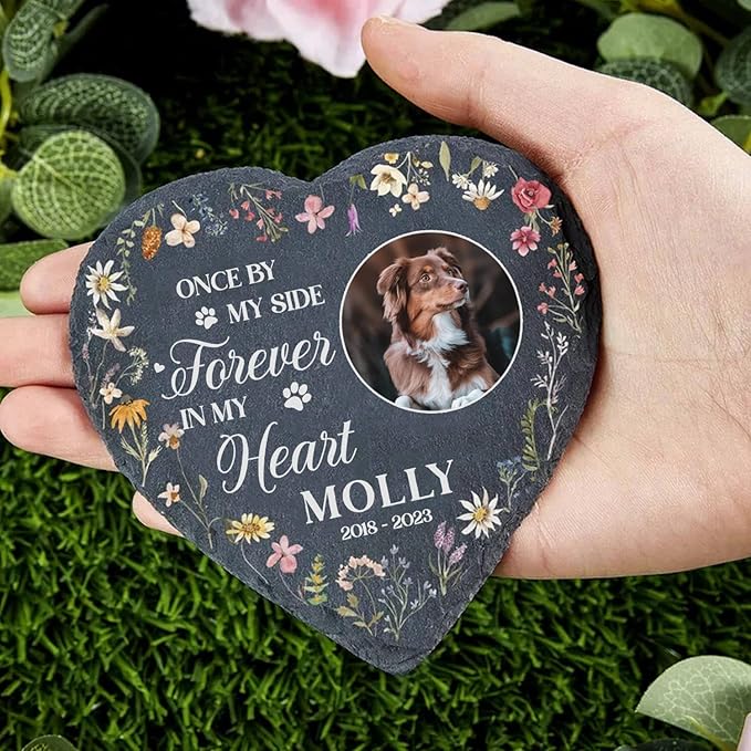 Gabita Custom photo Dog Memorial Stone, Pet Memorial Gifts for Dogs, Dog Memorial Stone, Personalized Pet Grave Markers Headstone Cemetery Decorations for Pet new 4