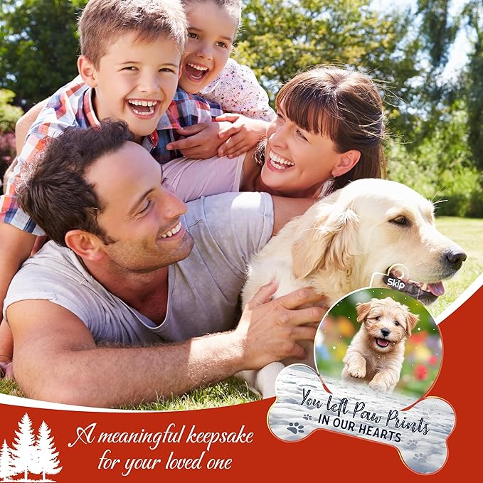 Pavo Acrylic Ornament, Forever in My Heart - Personalized Pet Memorial Photo Ornament, Custom Pet Memorial Keepsake, Perfect Christmas Memorial Gift for Pet Lovers, Dog Mom, Cat Mom (Loss of Dog)