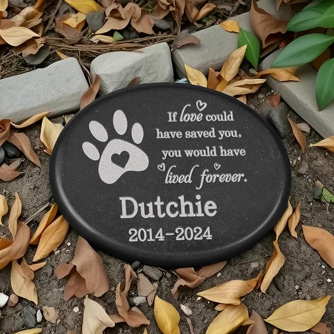 Pet Memorial Stones Personalized, Pet Sympathy Gifts, Pet Lost Gifts, Dog Memorial Gifts for Loss of Dog, in Memory of Pet Gifts, Pet Remembrance Gift, Pet Grave Markers
