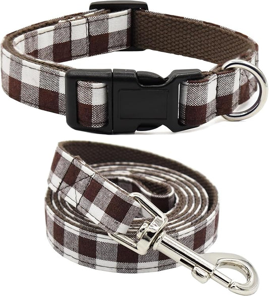 Bubblepup Dog Collar and Leash Set, Comfortable Puppy Dog Collars Adjustable Dog Collars for Small Medium Large Dogs