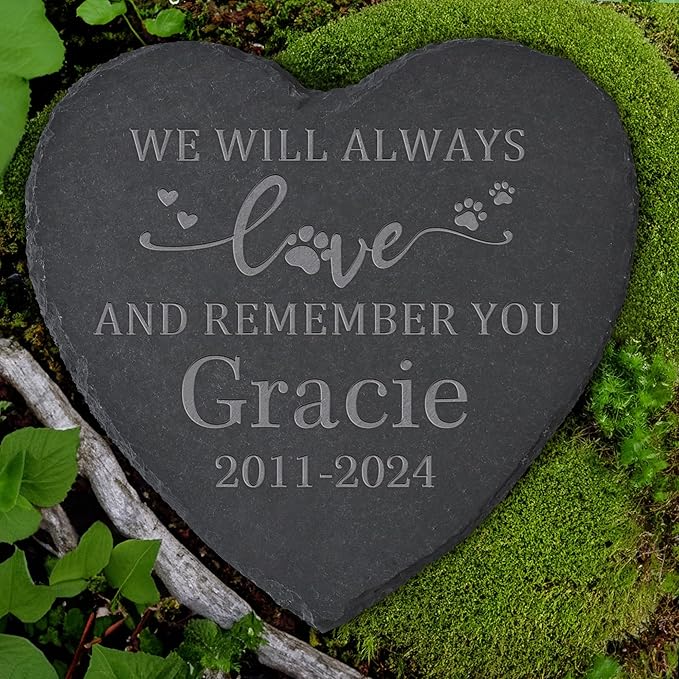Personalized Pet Memorial Stone, Dog Memorial Gifts for Loss of Dog, Pet Loss Gifts, Pet Memorial, Loss of Dog Sympathy Gift, Dog Remembrance Gift, Pet Bereavement Gifts - Always Love And Remember