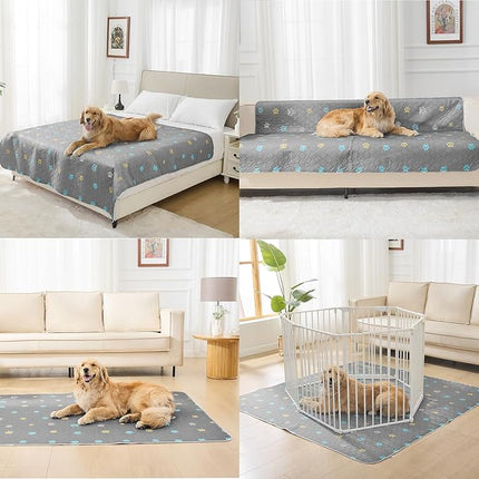 Aitmexcn Washable Puppy Dog Pee Pad, 2PCS 100% Waterproof Whelping Training Mat for Puppy/Senior Dog, Fast Drying Reusable Puppy Pads for Indoor, Outdoor and Car Travel- 36x36'' Llight Gray