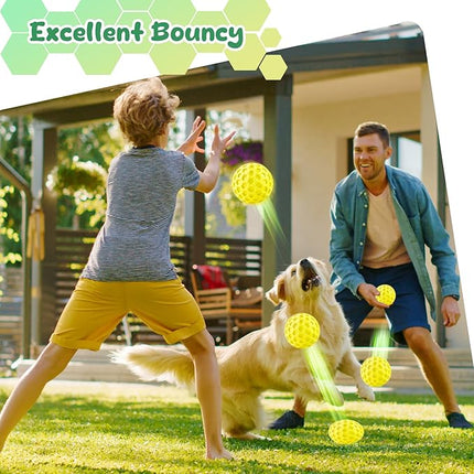 Squeaky Dog Toys for Aggressive Chewers, Indestructible Dog Balls for Aggressive Chewers, Squeaky Balls for Dogs, Interactive Toys for Large Dogs, Funny Ball