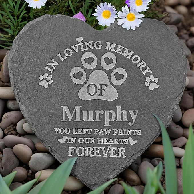 Personalized Pet Memorial Stone, Pet Memorial Gifts, Personalized Pet Loss Gifts, Loss of Pet Sympathy Gifts, Bereavement Gift for Loss of Pet, Pet Remembrance Gift - 6*6 Inches Memorial Stone