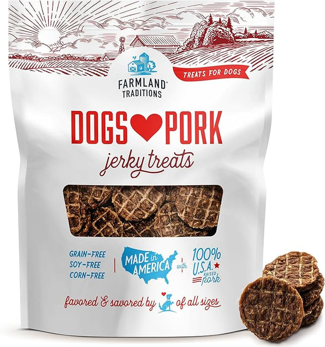 Farmland Traditions New Filler Free Dogs Love Pork Premium Jerky Treats for Dogs (13.5 oz.)