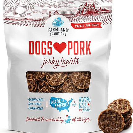 Farmland Traditions New Filler Free Dogs Love Pork Premium Jerky Treats for Dogs (5 oz.)
