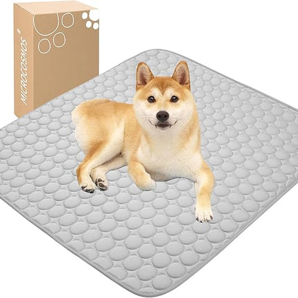 MICROCOSMOS Summer Cooling Mat & Sleeping Pad- Water Absorption Top, Materials Safe, Easy Carry, EZ Clean. Keep Cooling for Pets, Kids and Adults.(Grey, 36" x36")