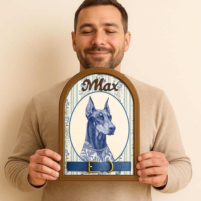 Nazenti Personalized Dog Memorial Gifts, Loss of Dog Sympathy Gift, Custom Pet Memorial Frame with Photo and Name, Personalized Bereavement Keepsake Gifts for Pet Owner, Memory Frame for Cat Lovers