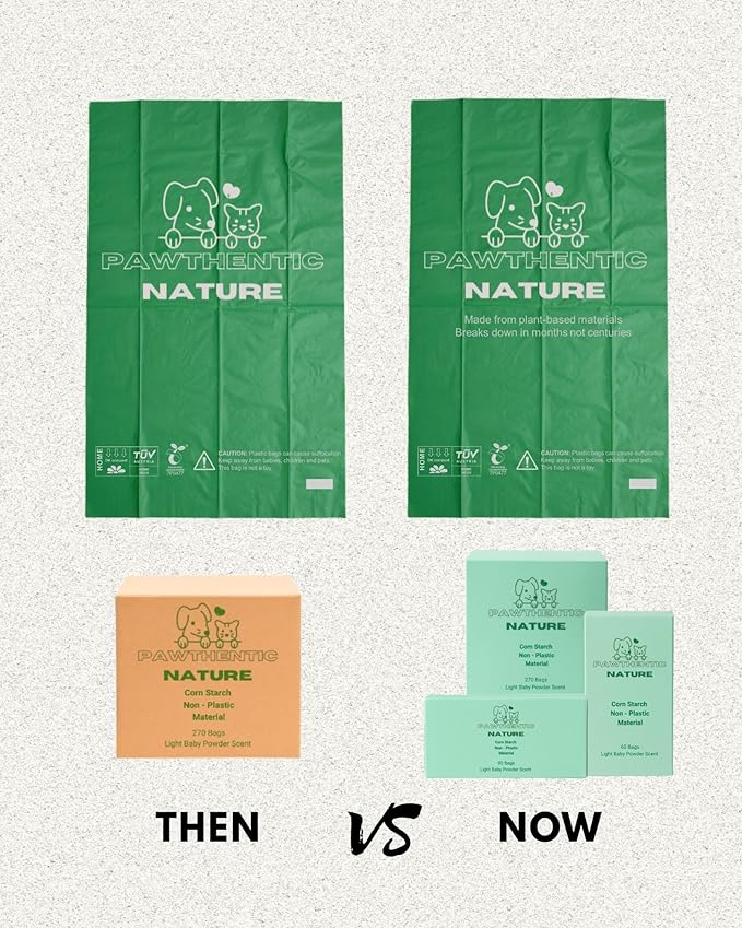 Compostable Dog Poop Bags – 270 Count Value Pack, Extra-Thick 18 Micron, Leak-Proof & Plant-Based, Light Scent, Biodegradable & Eco-Friendly for Dogs & Cats – USA Owned